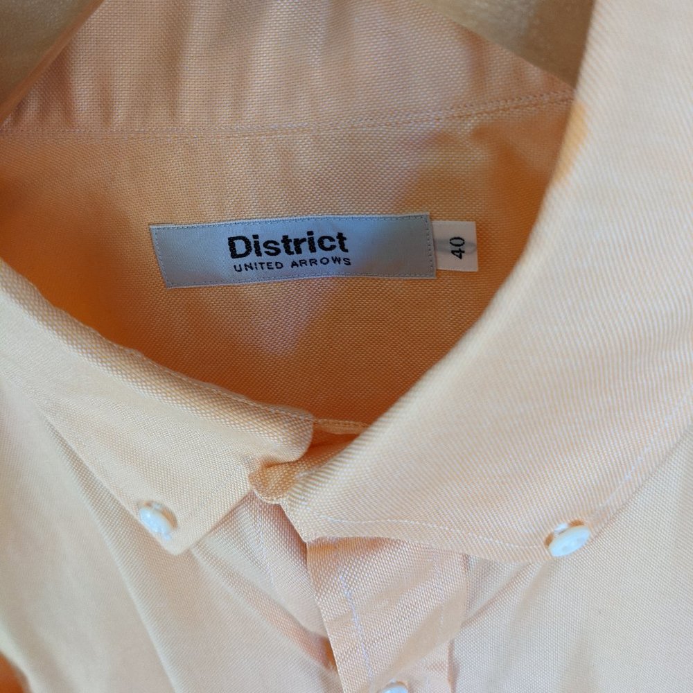 District United Arrows Orange Salmon Oxford Shirt